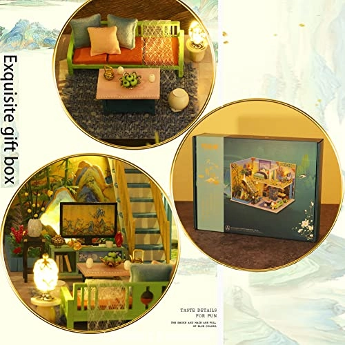 Miniature Wooden Dollhouse Furniture Kit - Creative Room 1:24