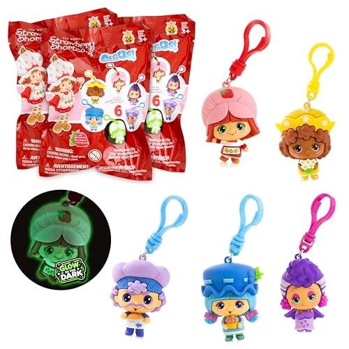The Loyal Subjects Strawberry Shortcake Cheebee Keychain - Mystery Blind Bag 3-Pack