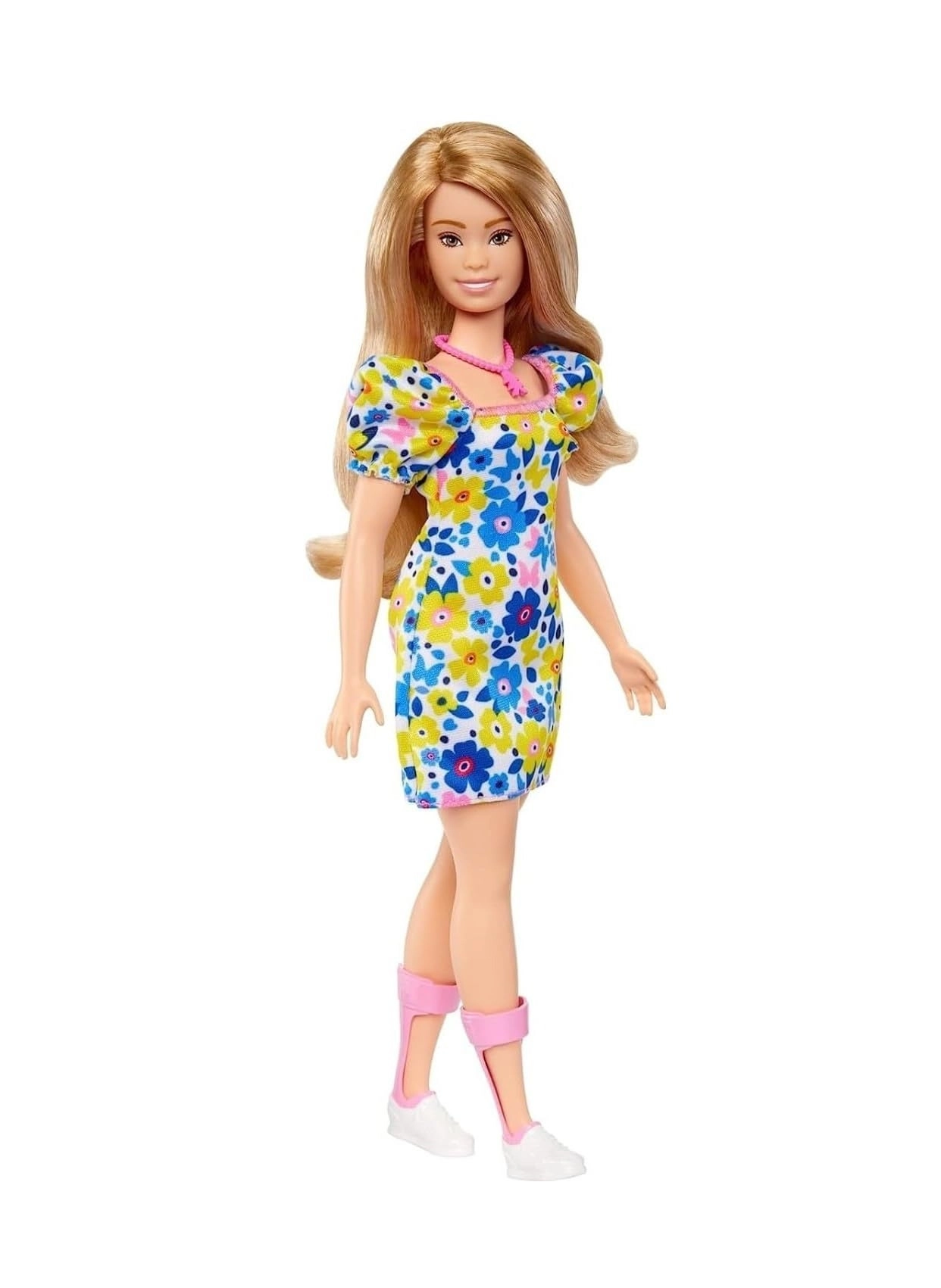 Barbie Fashionistas #208 - Down Syndrome Blond Hair Floral Dress Ages 3+