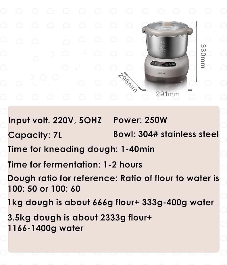 Dough Mixer - Stainless Steel 10000 Grams