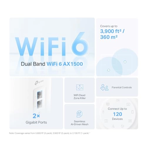Deco X10 - AX1500 Wi-Fi 6 Pack of 3