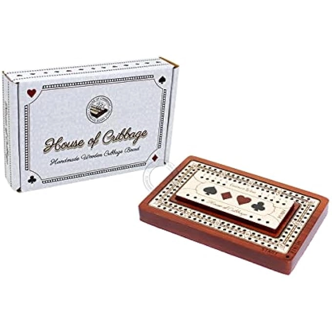 Cribbage Board - 2 Track 60 Points Bloodwood / Maple Wood