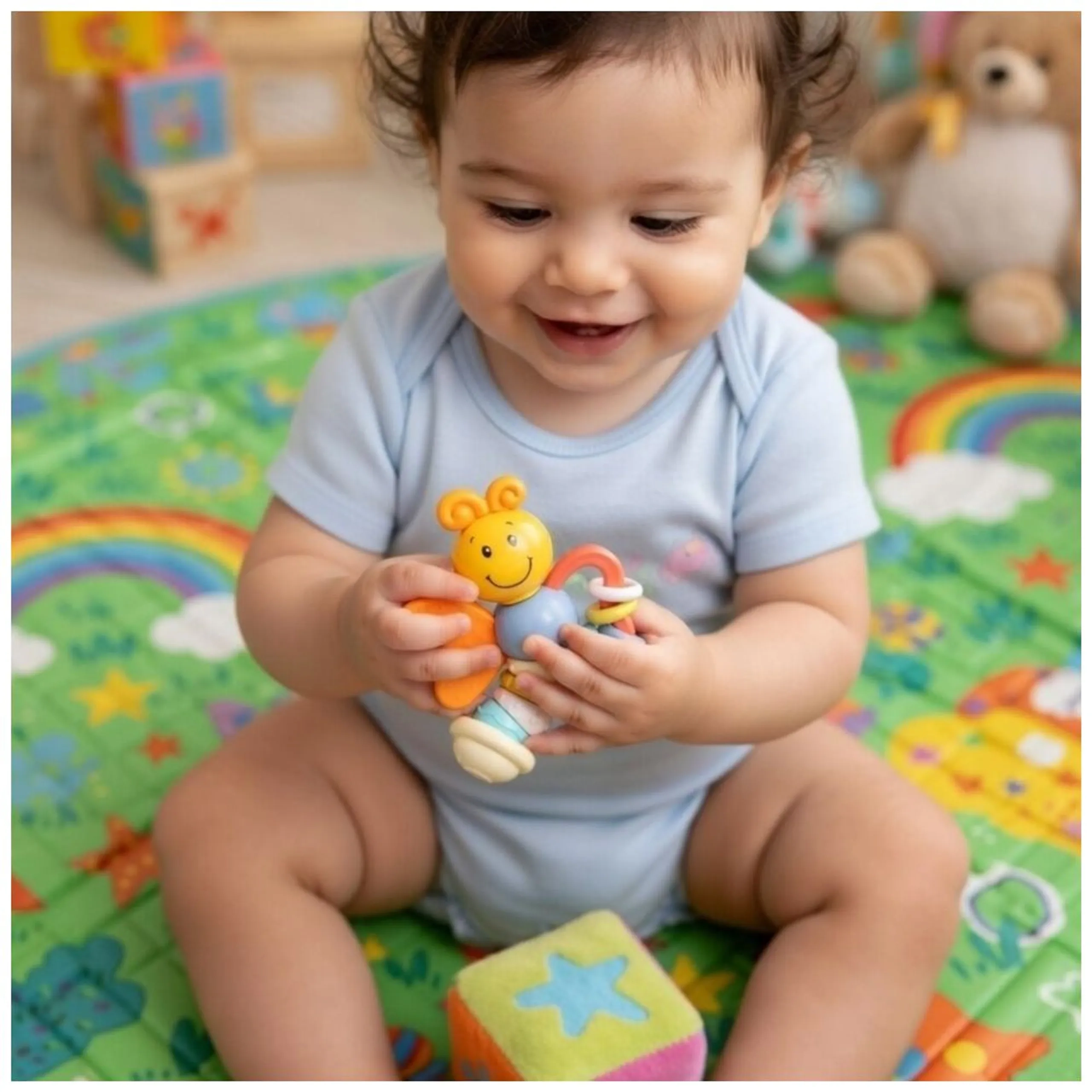 Baby Rattle Teething Toy - Suitable for 0 month and above