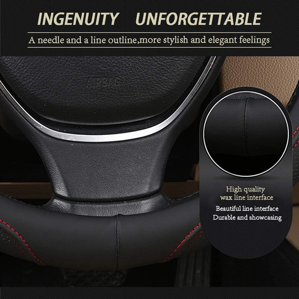 Leather Car Steering Wheel Covers