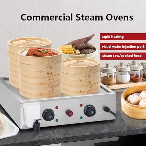 Electric Steamer - 2/4/6-Hole Commercial 30~110°C