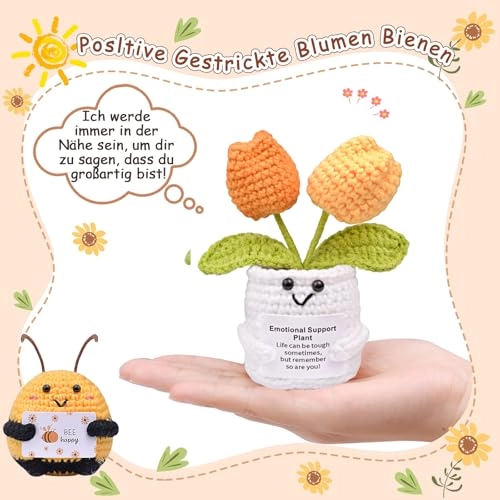 Pocket Hug Bee 8.5 cm + Sunflowers Lucky Charm 15 cm