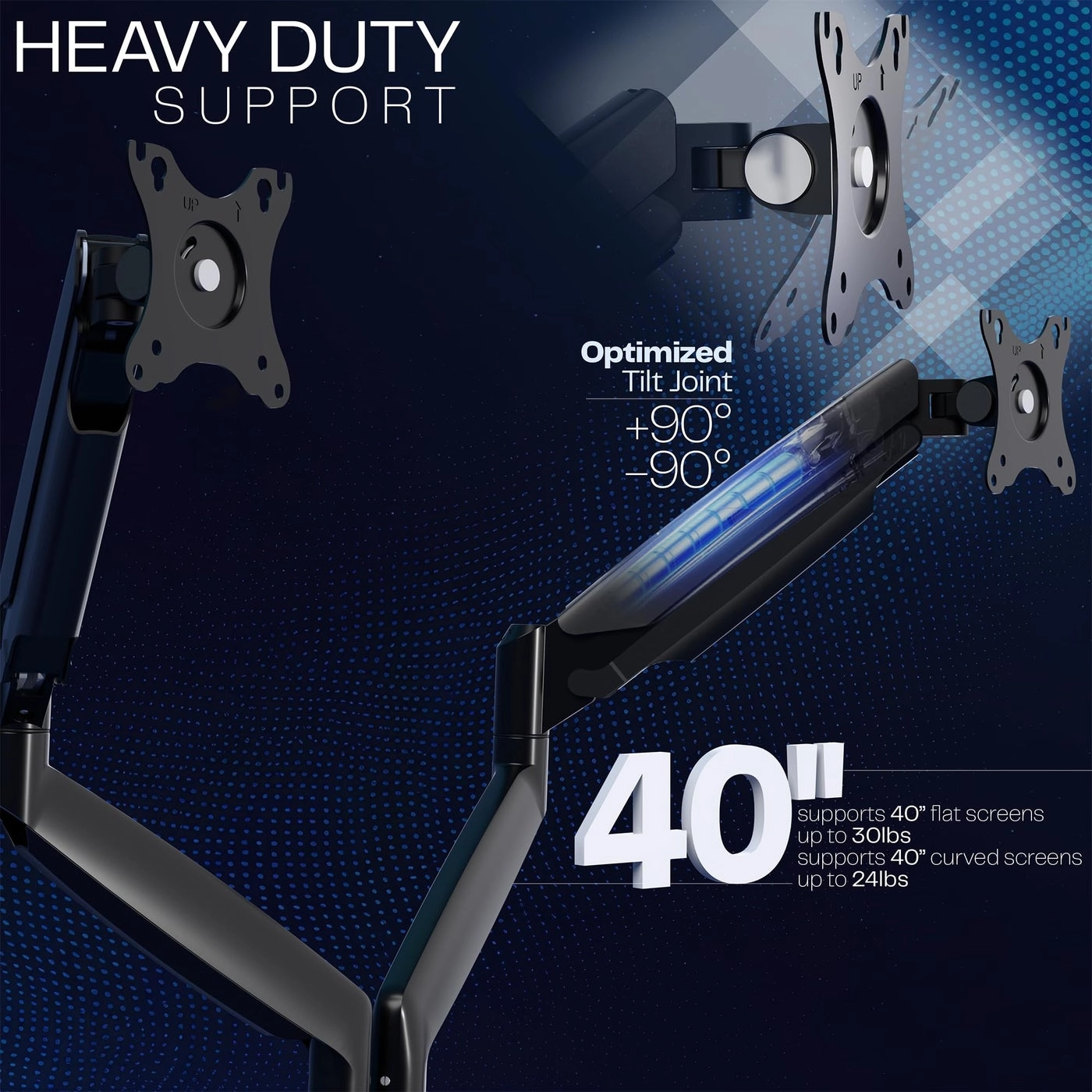 Dual Monitor Arm - Dual 40 inches 100x100