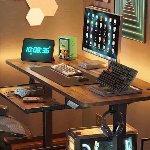 Keyboard Display Stand - 2-Tier Black Acrylic