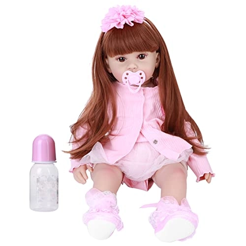 Reborn Baby Doll - 60cm Silicone brown eyes Ages 12 months+