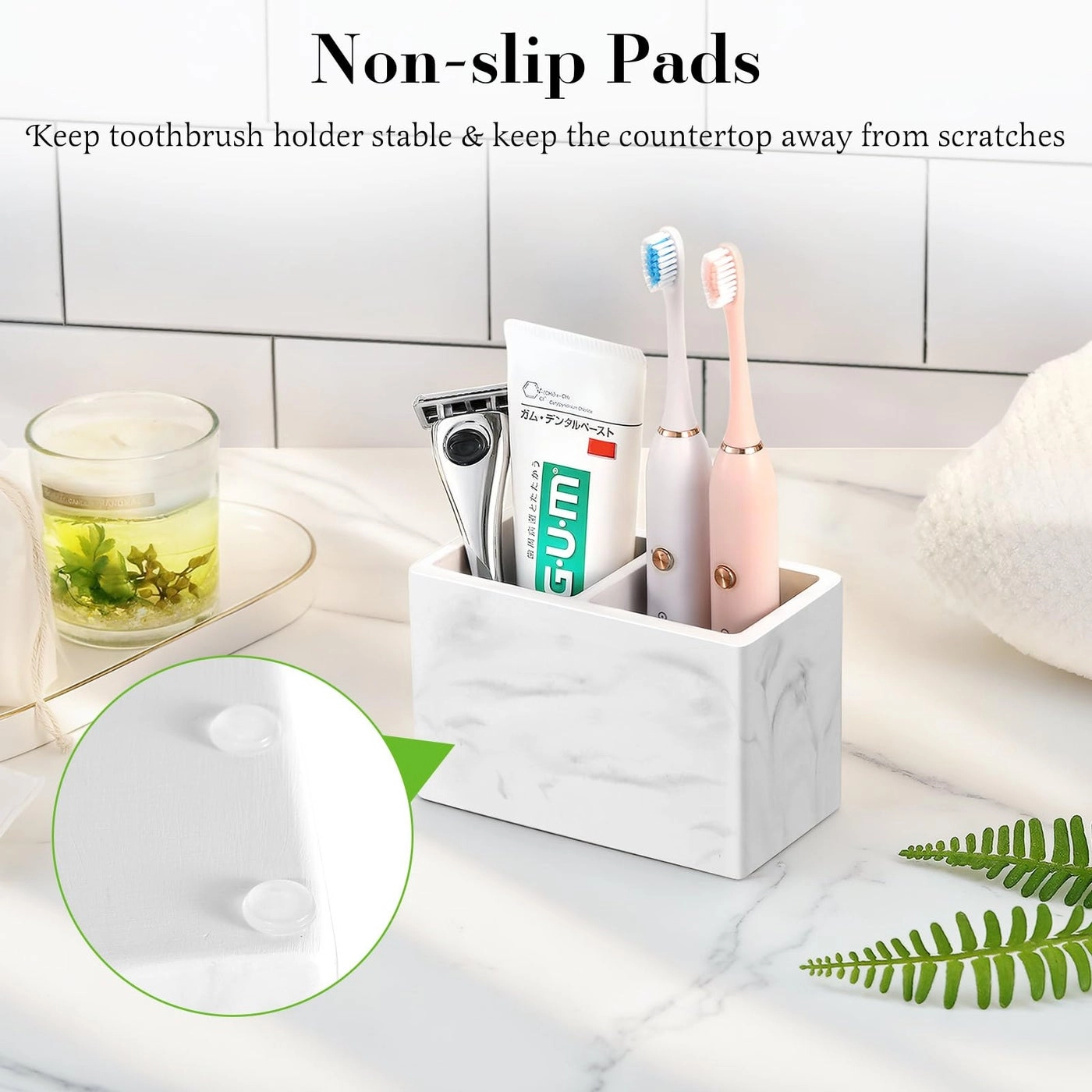 Toothbrush Holder - Diatomite Marble Pack