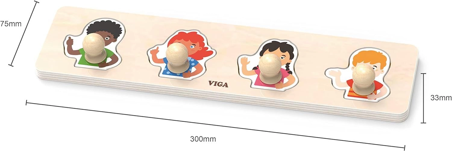 Flat Puzzle - Skin Difference - 3 + 4 pieces