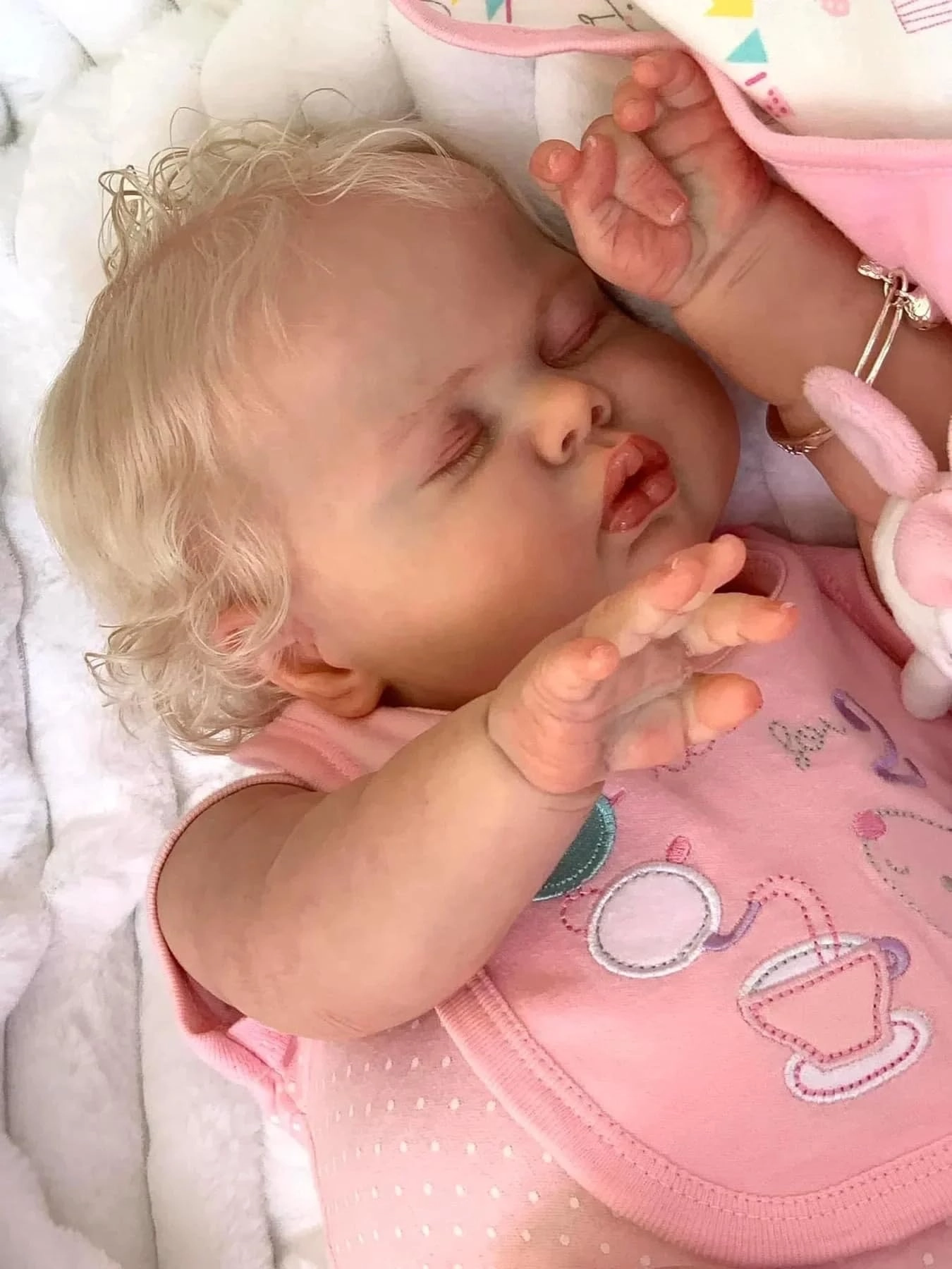 Reborn Baby Doll - 24 inch Silicone Vinyl Blonde Hair