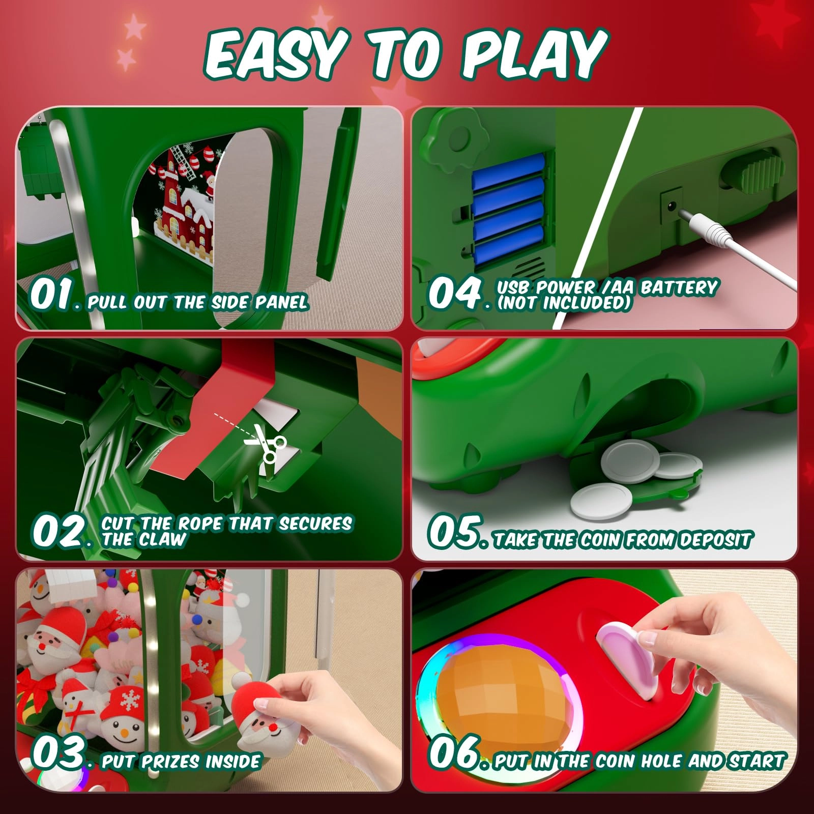 Skirfy Christmas Claw Machine Santa Claus - 6 years+