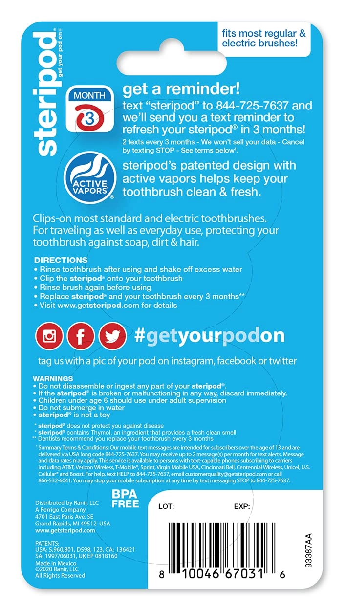 Kids' Clip-On Toothbrush Protector - 2 Count