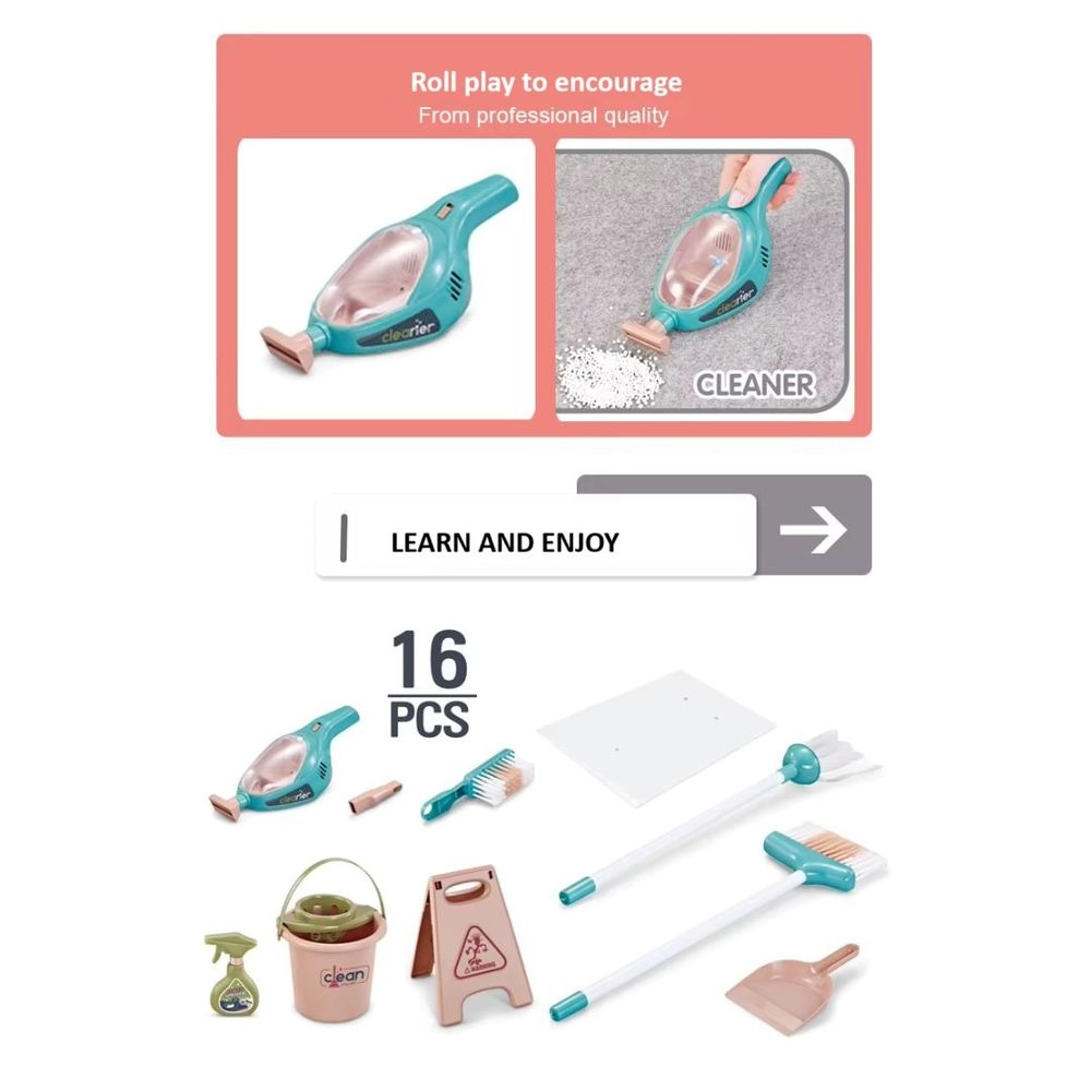 Cleaning Cart Kit - Suitable for 3 years and above 16 Pcs