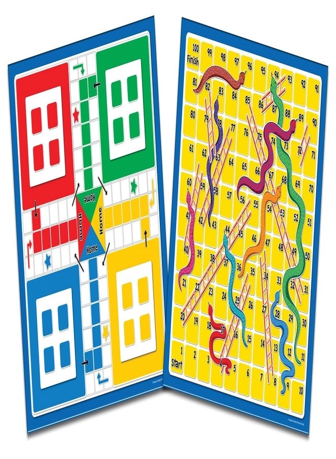 Mini Ludo and Snakes & Ladders - 2-in-1 Compact Double-Sided