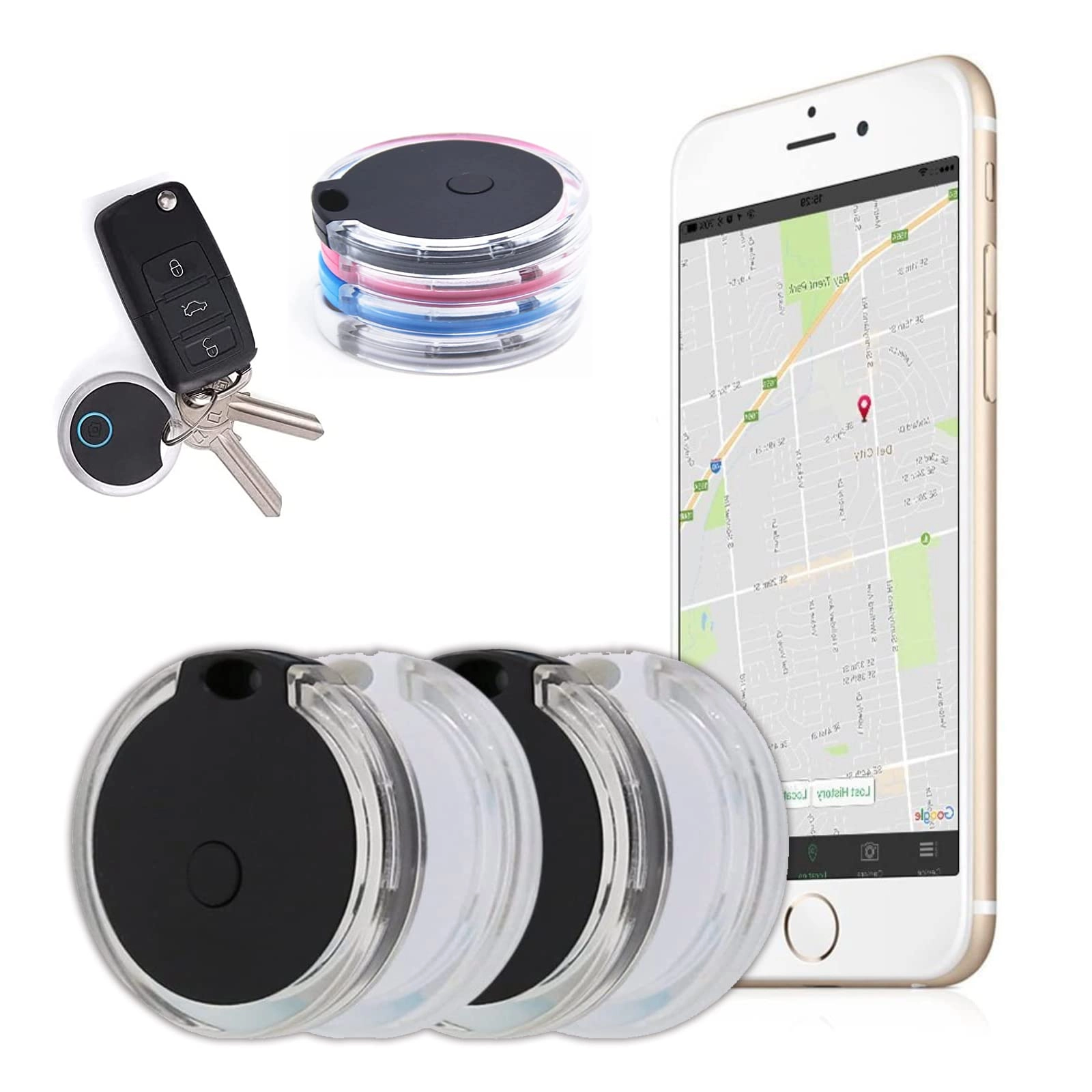 PLERLOP Smart Tracker Key Finder - 4 x