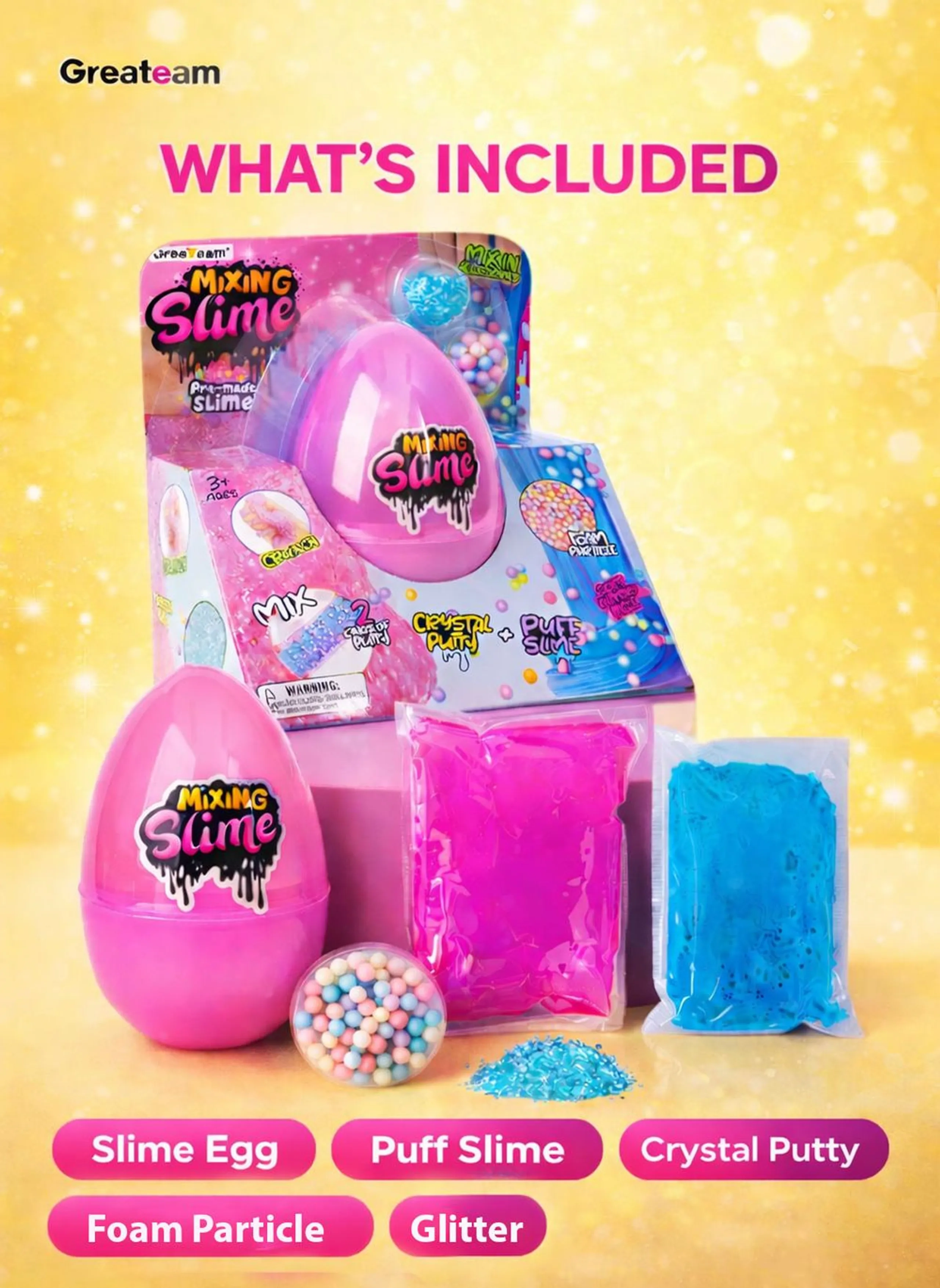Mixing Slime Egg - Puff Slime Crystal Putty 3+ years