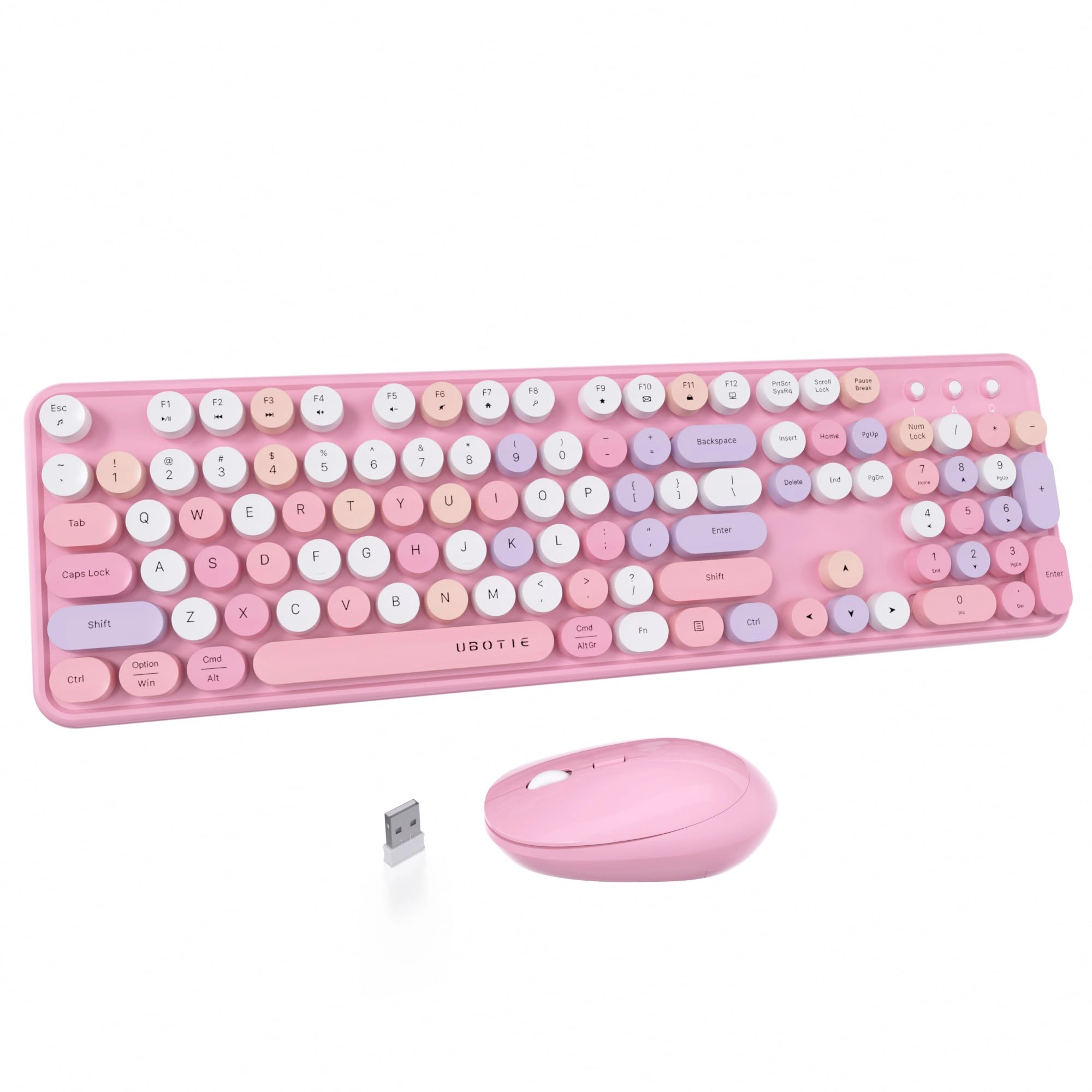 KKT Colorful Computer Wireless Keyboard Mouse Combos - Wired/Wireless