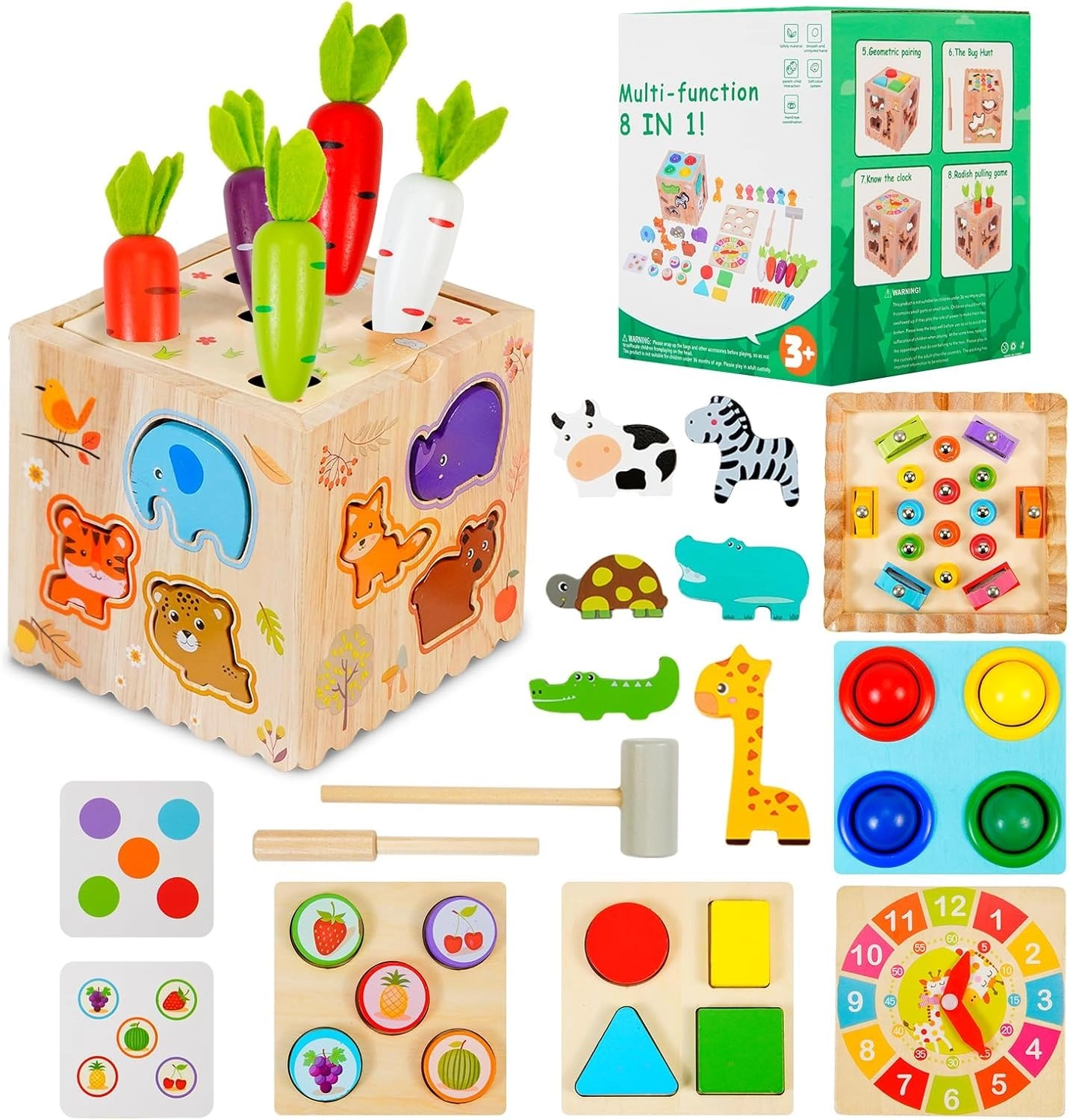 AM ANNA Busy Activity Cube - 1-3 Years Old 8 in 1