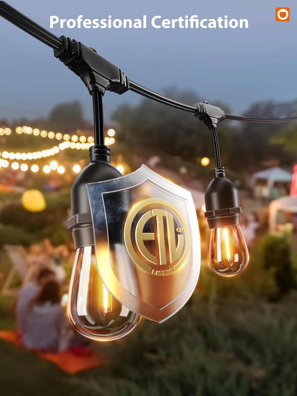Outdoor String Lights - 48FT LED Timer Control
