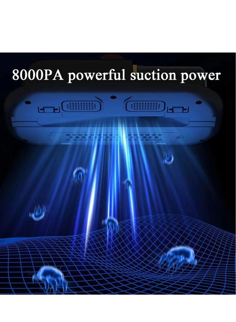 Compact Mattress Vacuum Cleaner - 100W 8000Pa UV Light