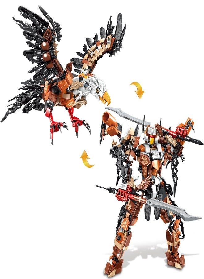 HSANHE Eagle Mecha Robot - 2 in 1 STEM Compatible with Lego Ninja Mech
