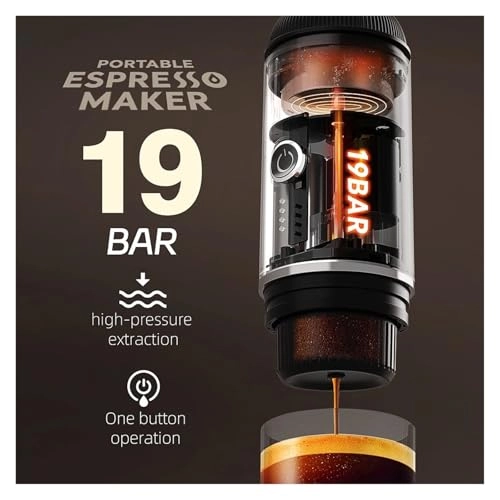 Portable Coffee Maker - coffee powder and capsules