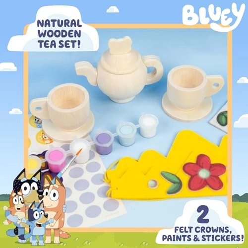 Bluey Paint & Play Tea Set - 6 pcs