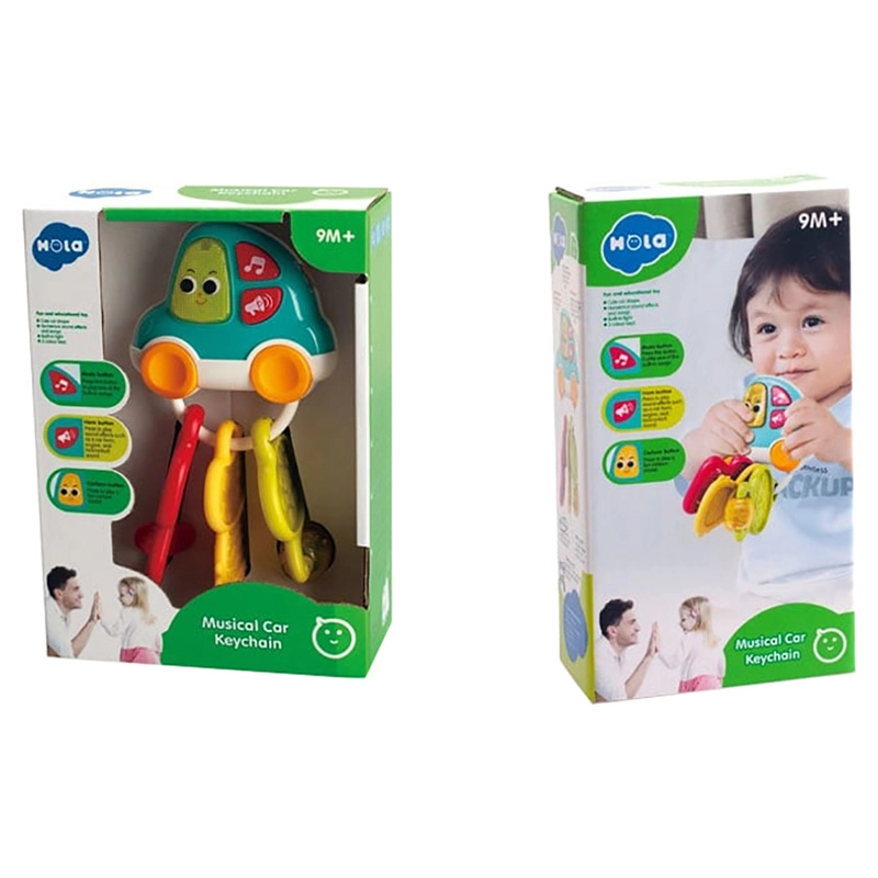 Baby Rattle Teething Car Toy - High-quality plastic with food-grade silicone.