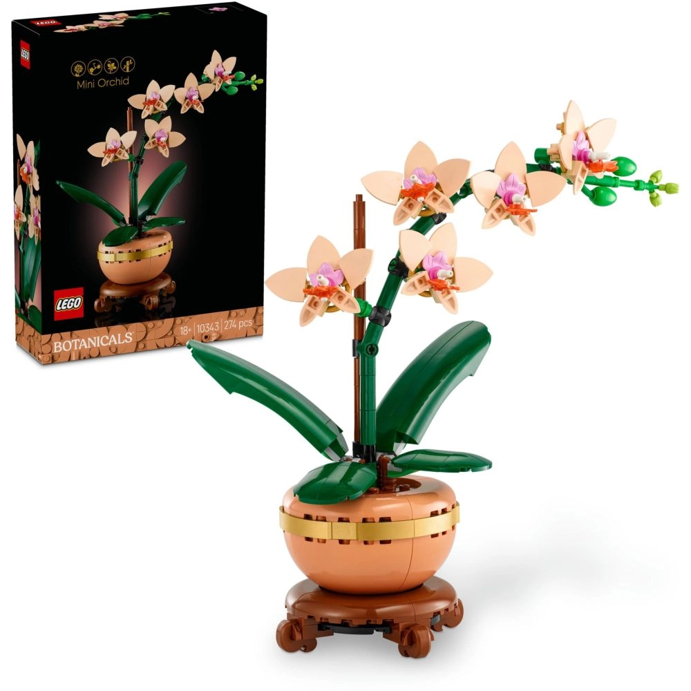LEGO Botanicals Mini Orchid (10343) - Artificial Flowers Terracotta Pot