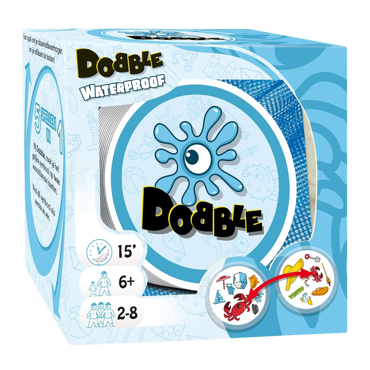 Asmodee Dobble - Waterproof Card Game (Italian)