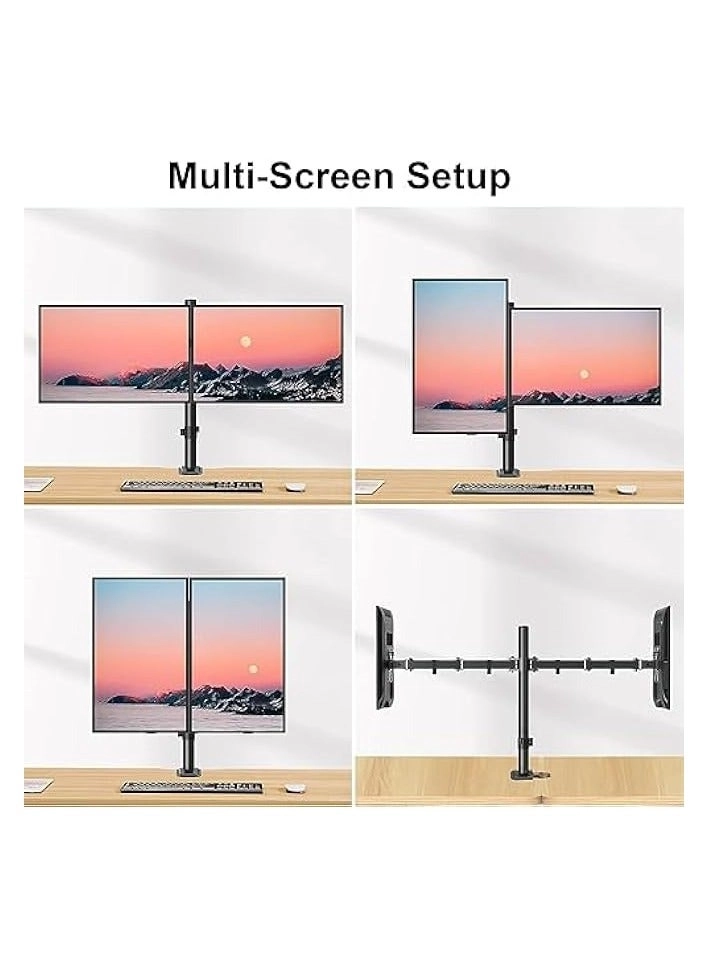 Dual Monitor Mount - 2 Monitors 32 inches 75mm or 100mm