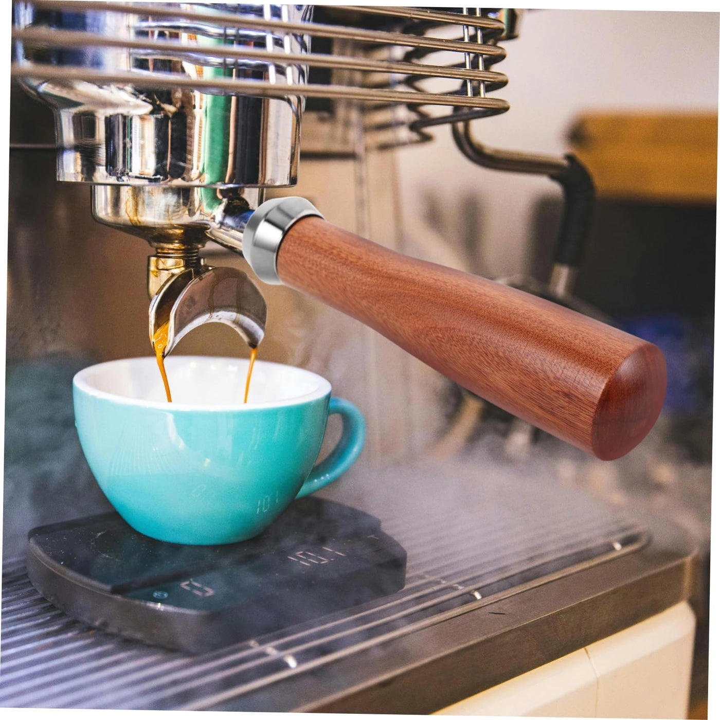 Coffee Machine Handle - Wooden Light Brown