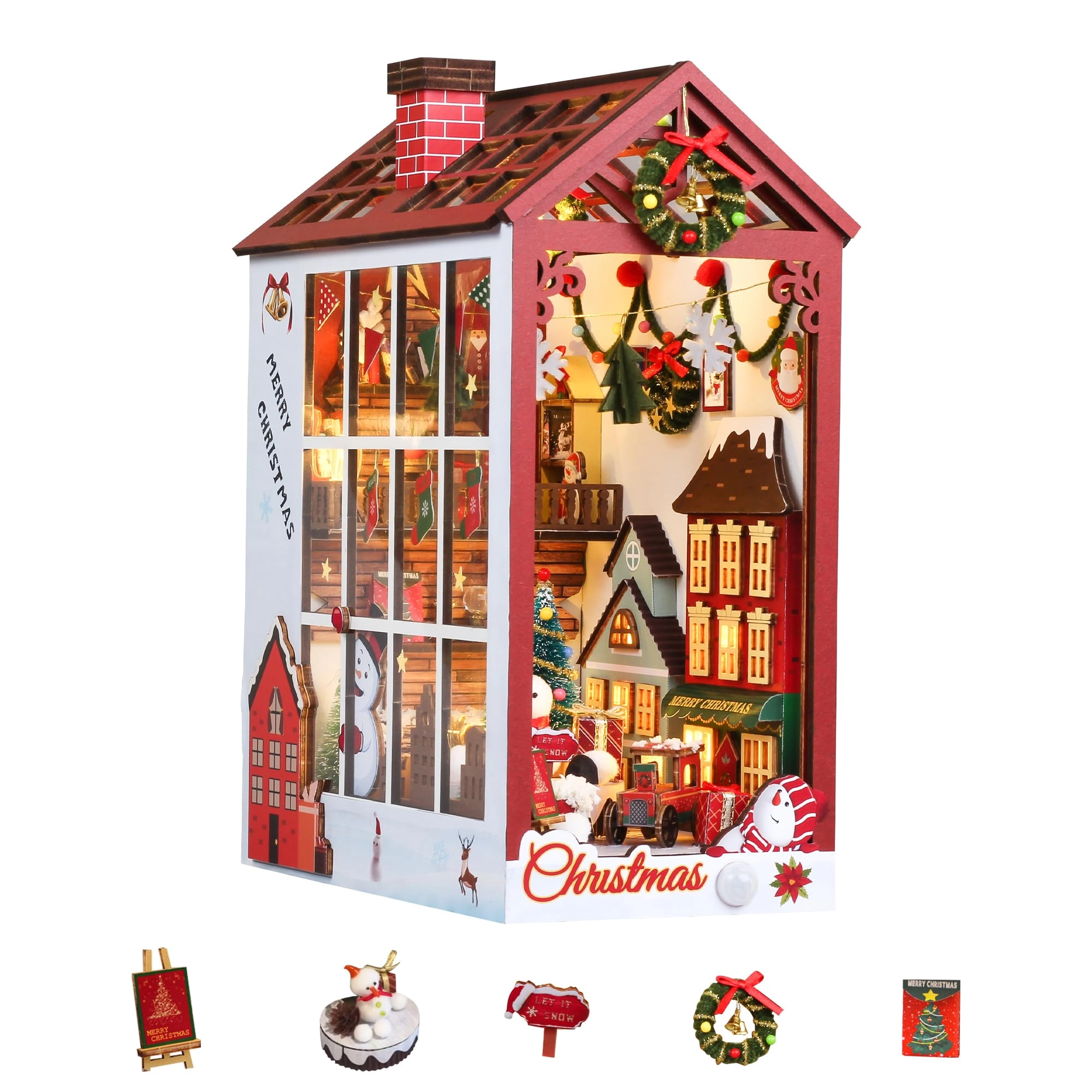 DIY Dollhouse Booknook - Merry Christmas 1:30