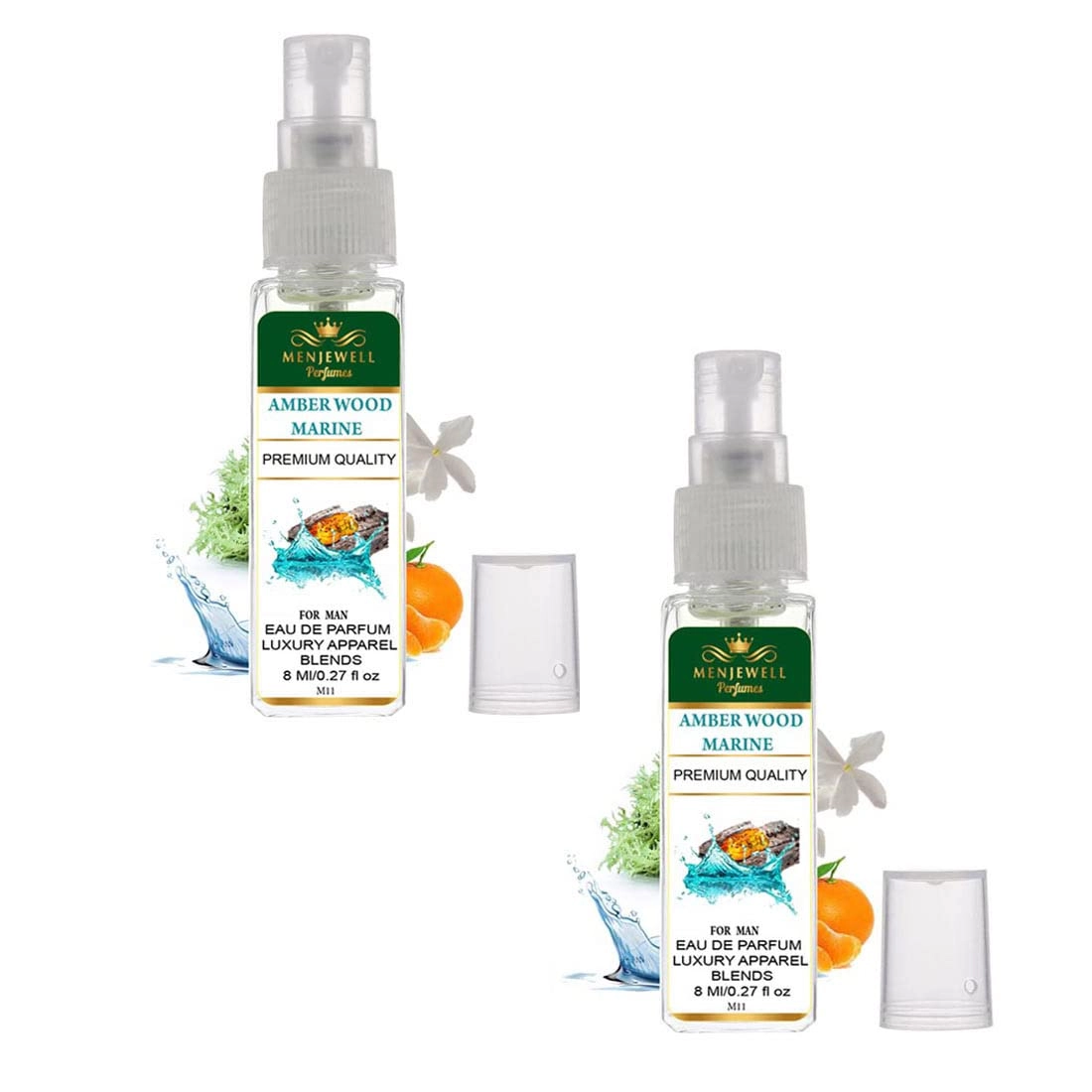 Menjewell Amber Wood Marine Eau de Parfum 8ml Pack