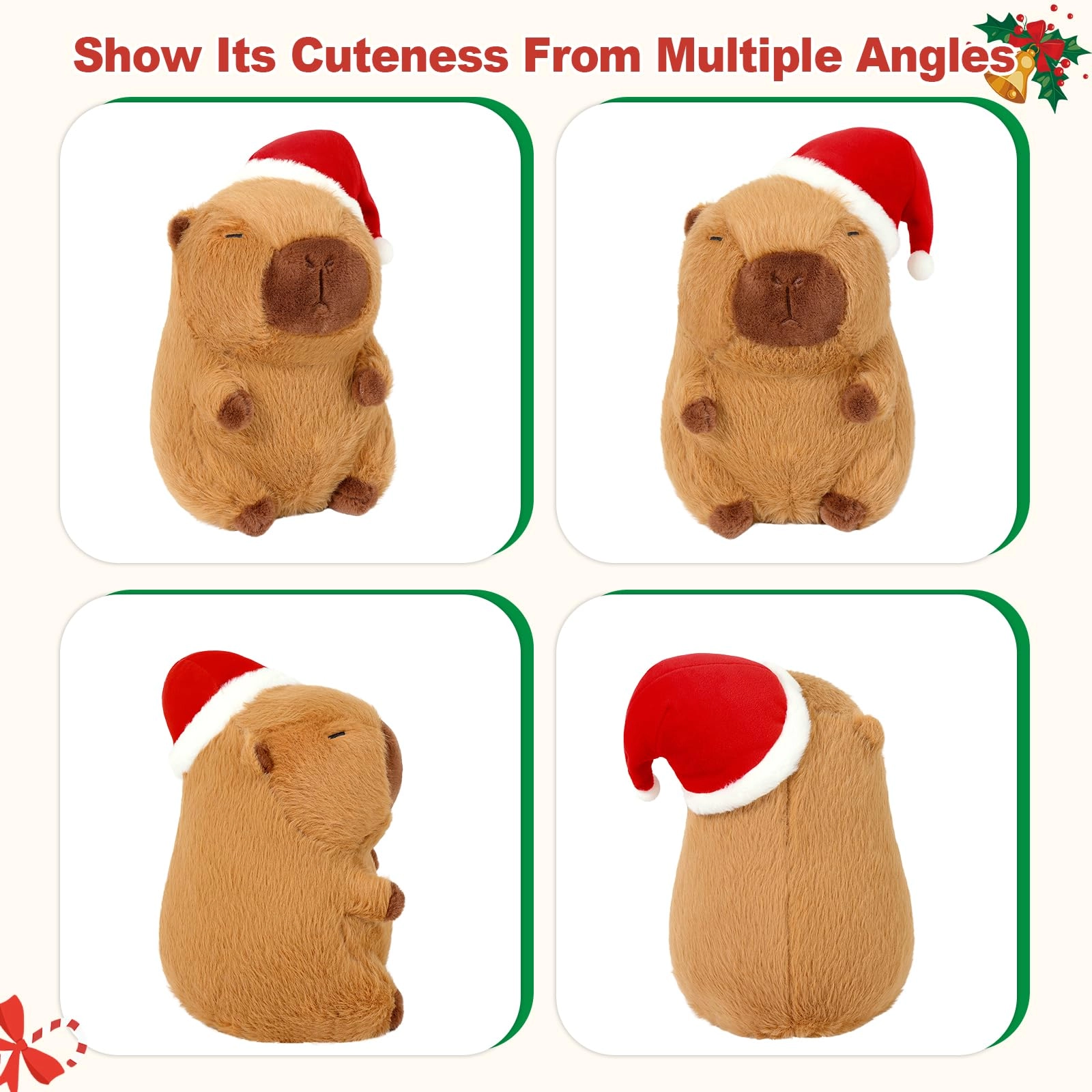 Capybara Plush - 9 inch Strawberry Hat