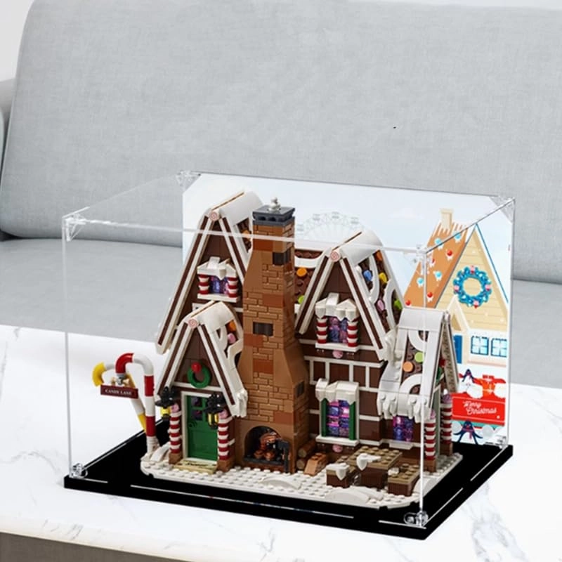 Clear Acrylic Display Case - for 10267 Black Bottom+background