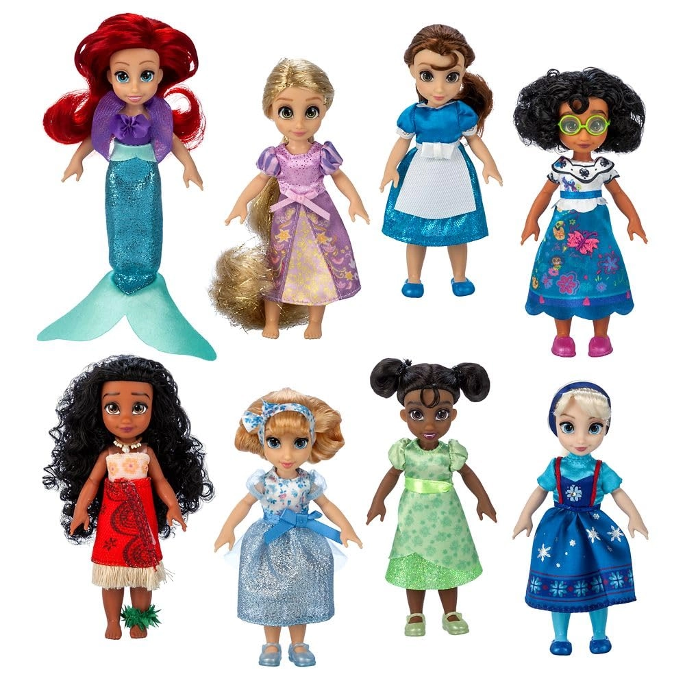 Cinderella Poseable Mini Doll + Ariel Poseable Mini Doll + Belle Poseable Mini Doll + Tiana Poseable Mini Doll + Rapunzel Poseable Mini Doll + Elsa Poseable Mini Doll + Moana Poseable Mini Doll + Mirabel Poseable Mini Doll