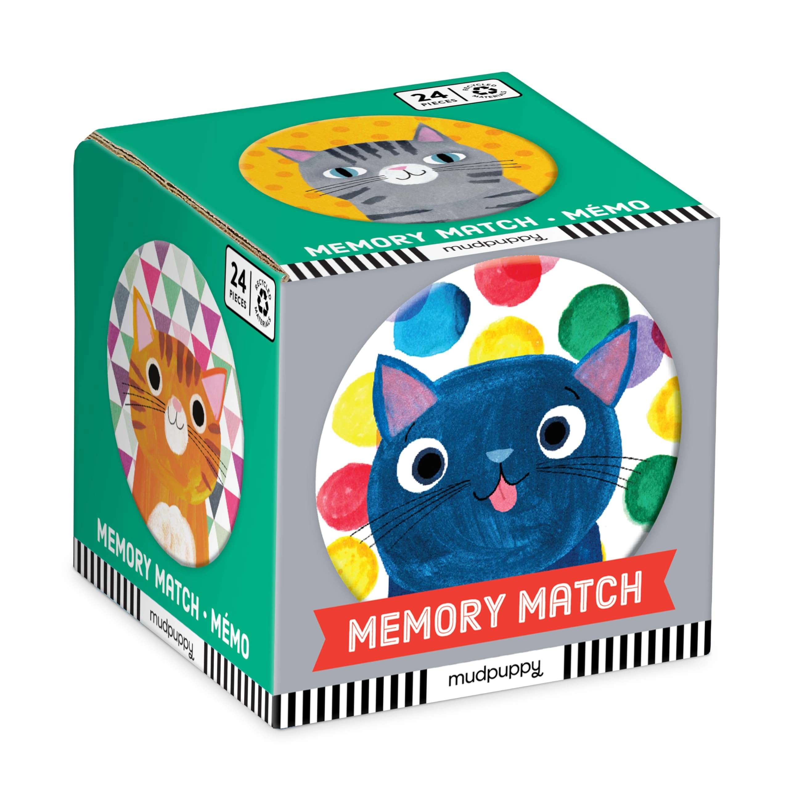 Mudpuppy Cat's Meow Mini Memory Match Game - Children/Juvenile 24 pieces