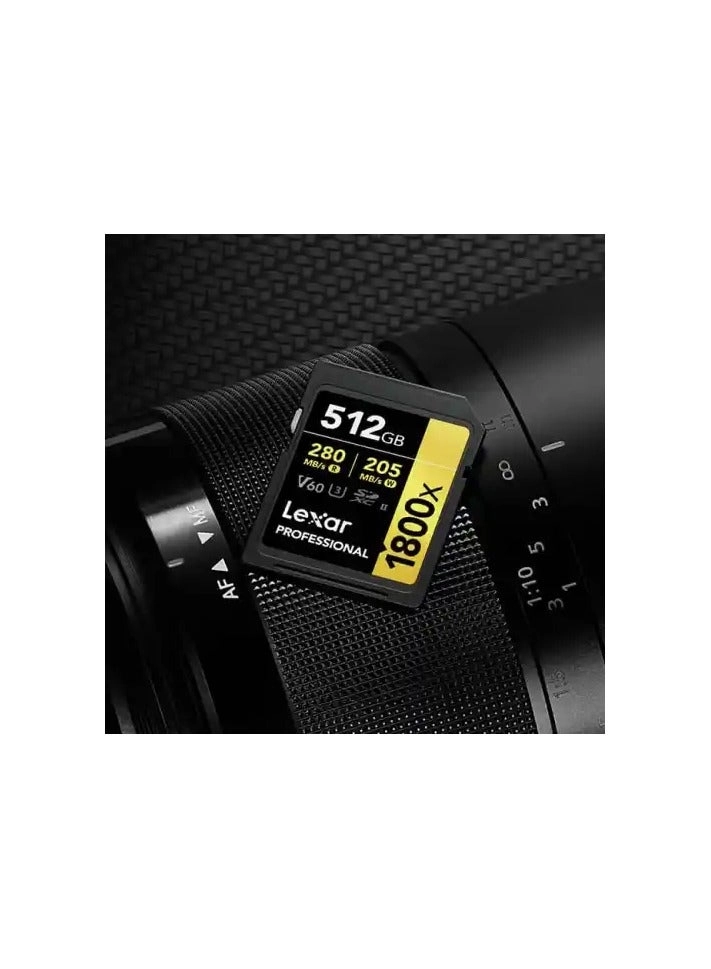 Professional 1800x SDXC UHS-II 512GB