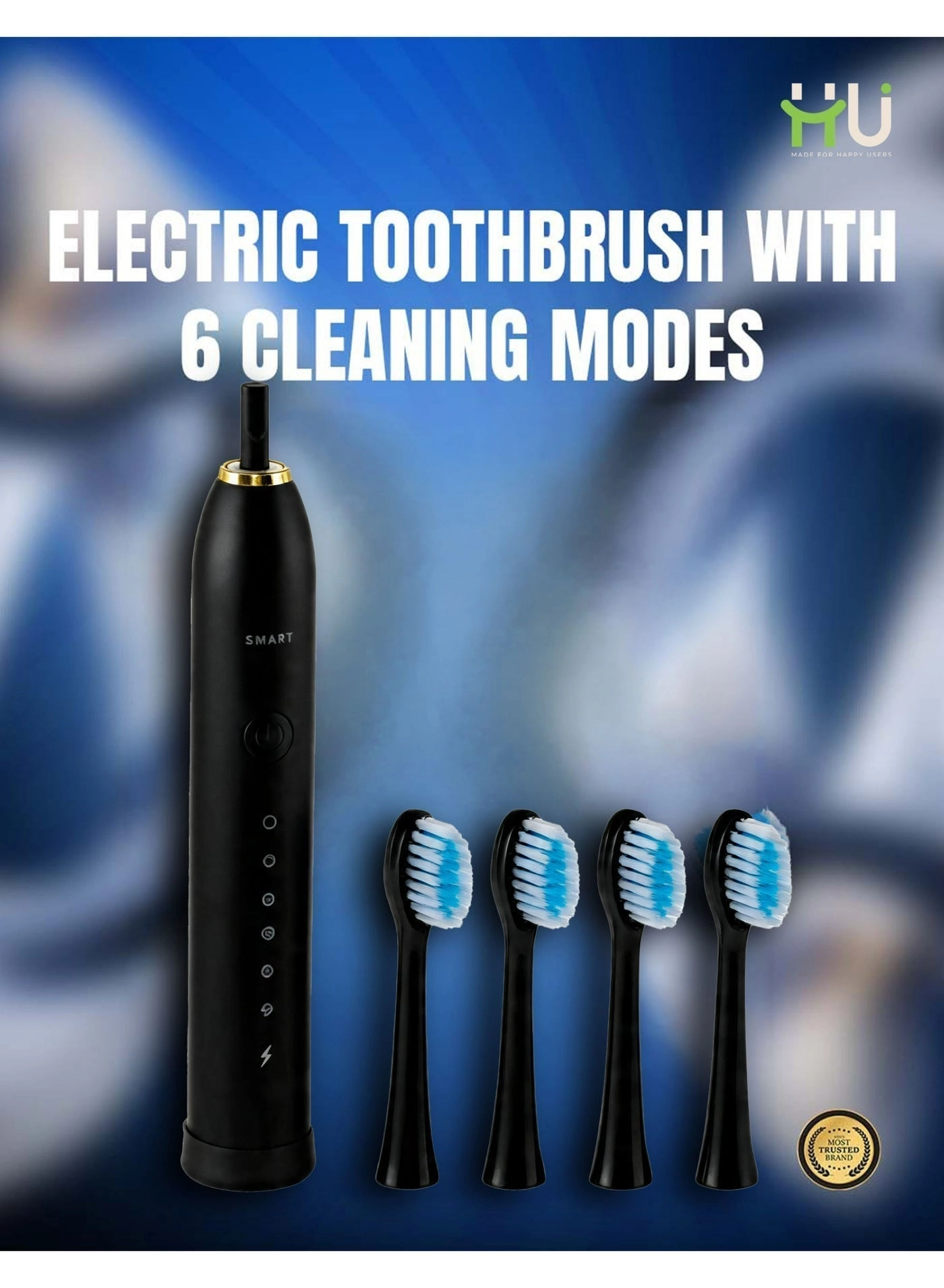 HSM-1044 - 6 Cleaning Modes IPX7 Waterproof 30-Day Battery