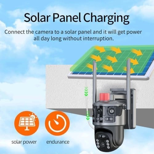 4G Solar Security Camera - 8MP 360°