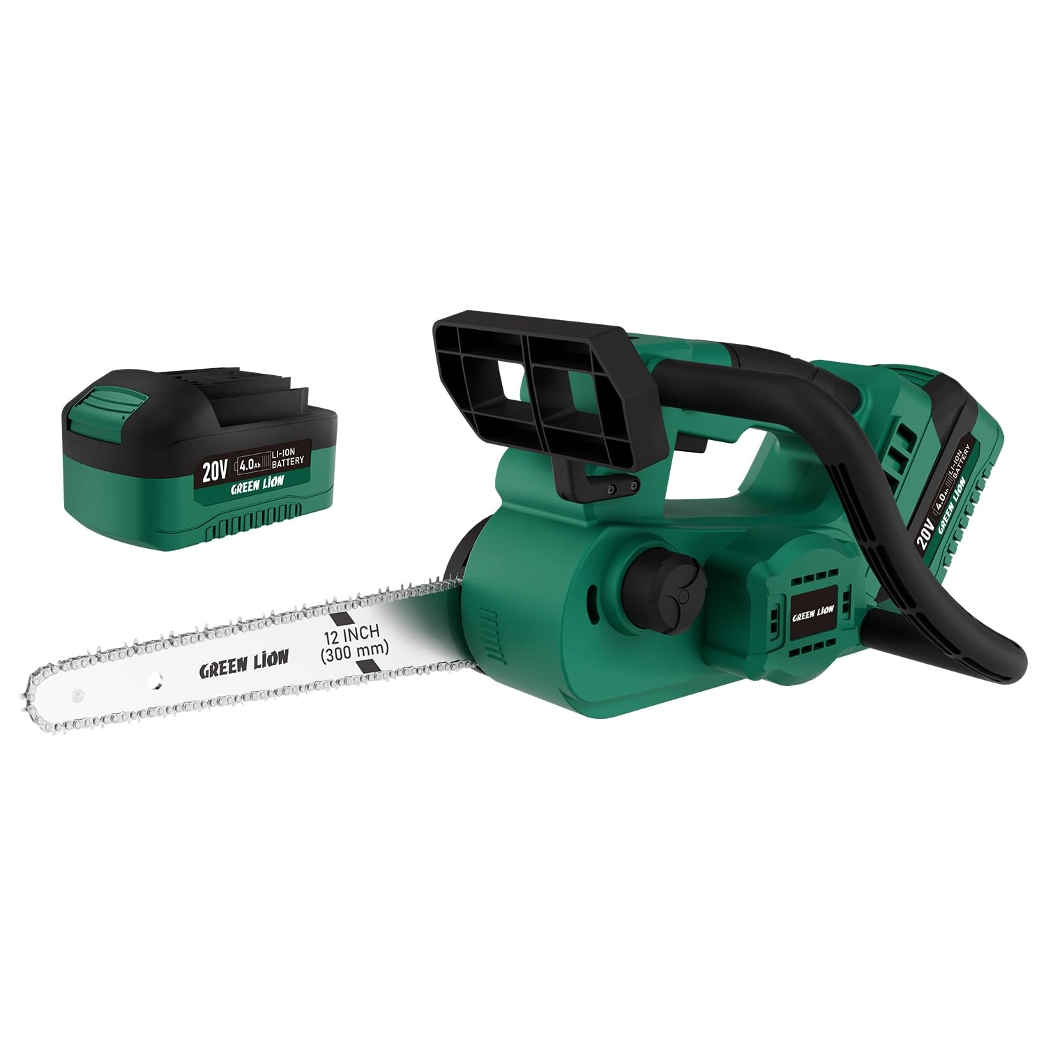 GREEN LION GES-12 - 12" Bar 4.0Ah Lithium-ion Battery Brushless Motor