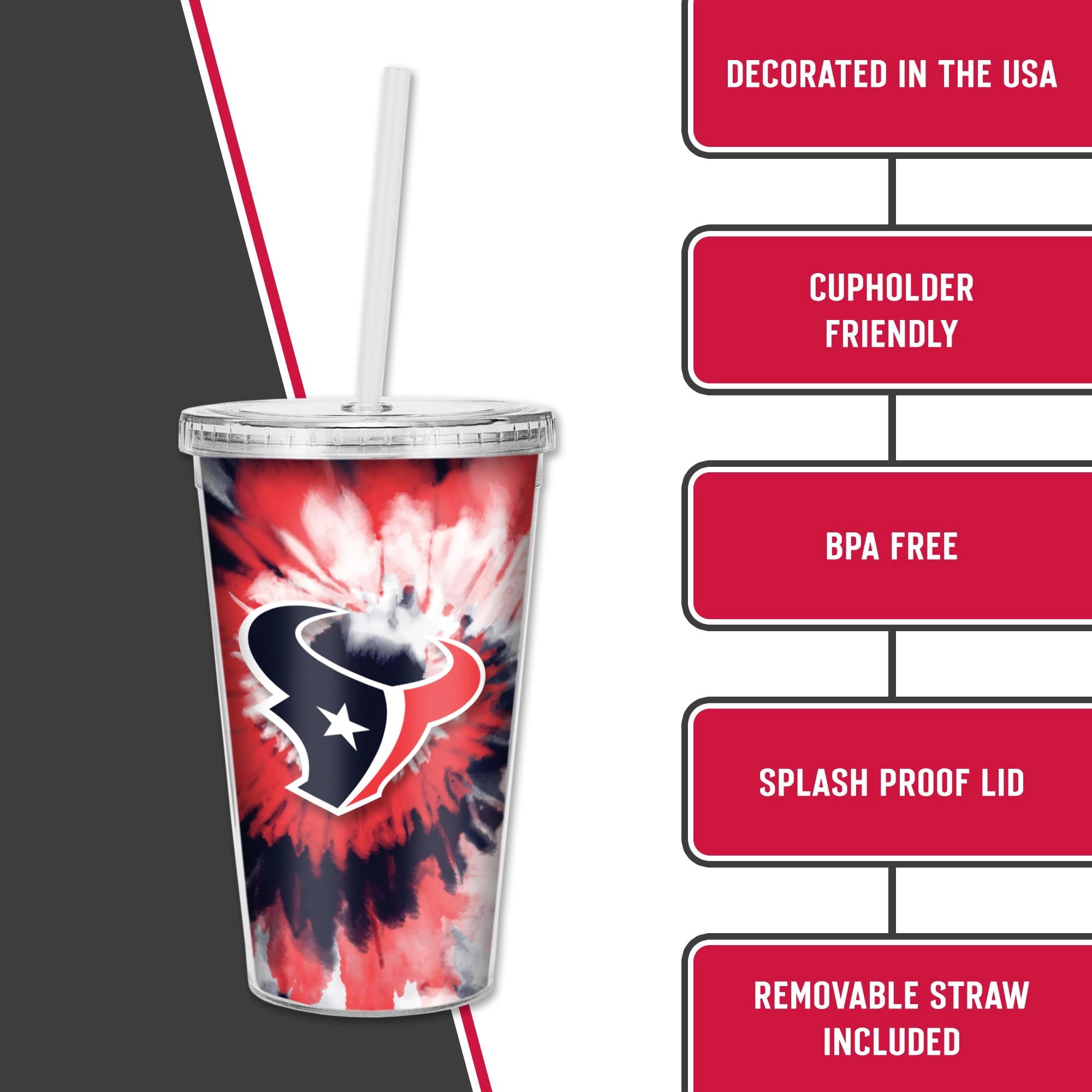 NFL Football Metallic Tie Dye Tumbler - 473ml