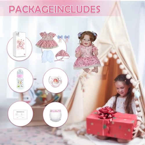 Reborn Baby Doll - 20 Inch Vinyl Girl Ages 3+