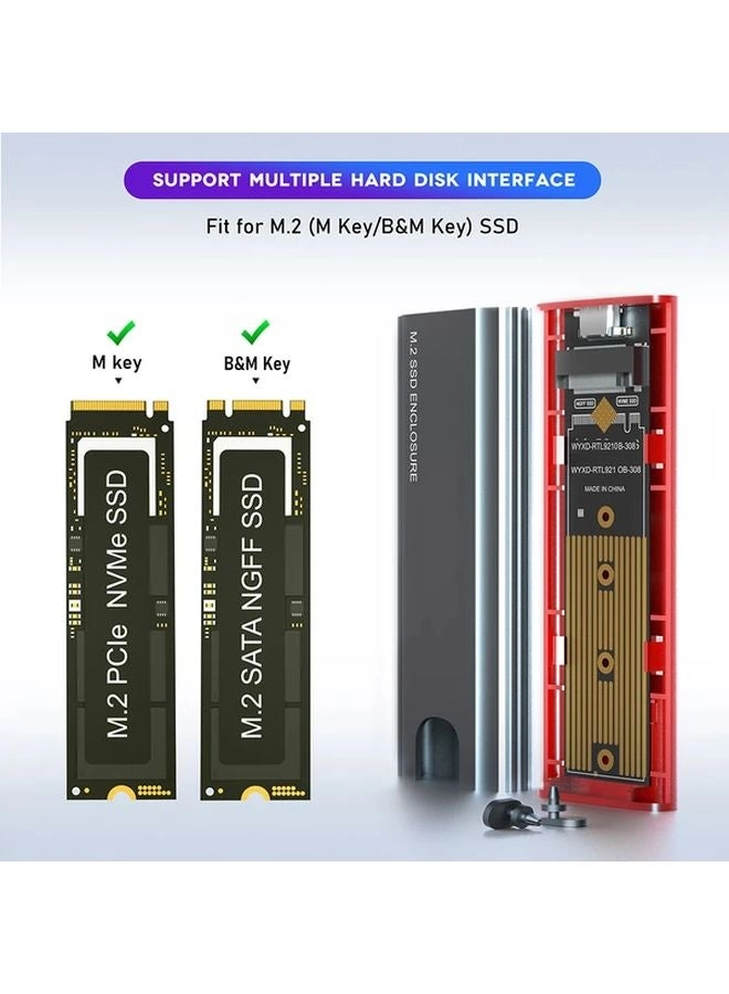 KEBIDU Hard Drive Docking Station - Dual Protocol NVMe SATA 10Gbps