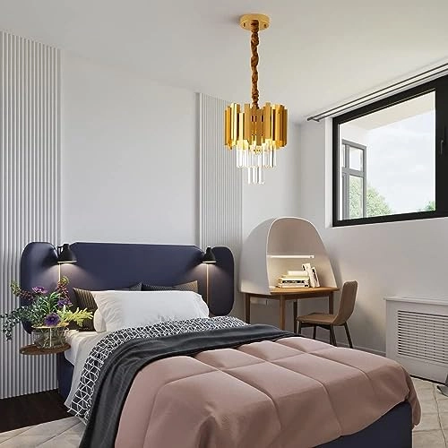 Modern Crystal Chandelier - 13 inches 19.7 inches