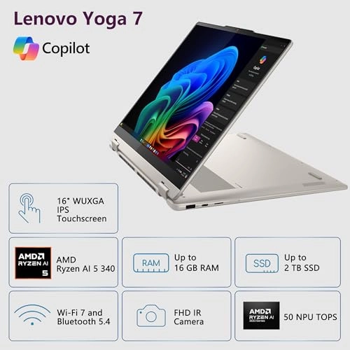 Yoga 7 16AKP10 - 16'' Ryzen AI 5 340 16GB DDR5 512GB SSD