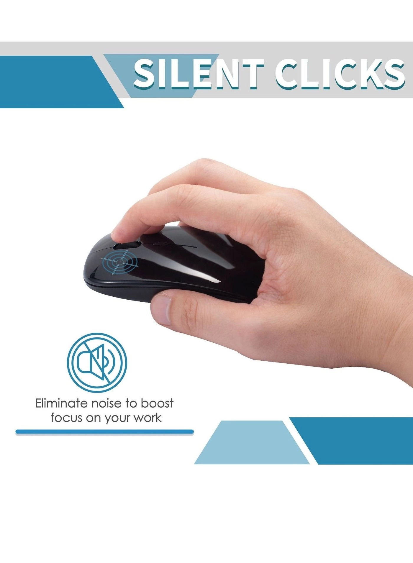 Slim Wireless Mouse - 2.4G Bluetooth 5.1